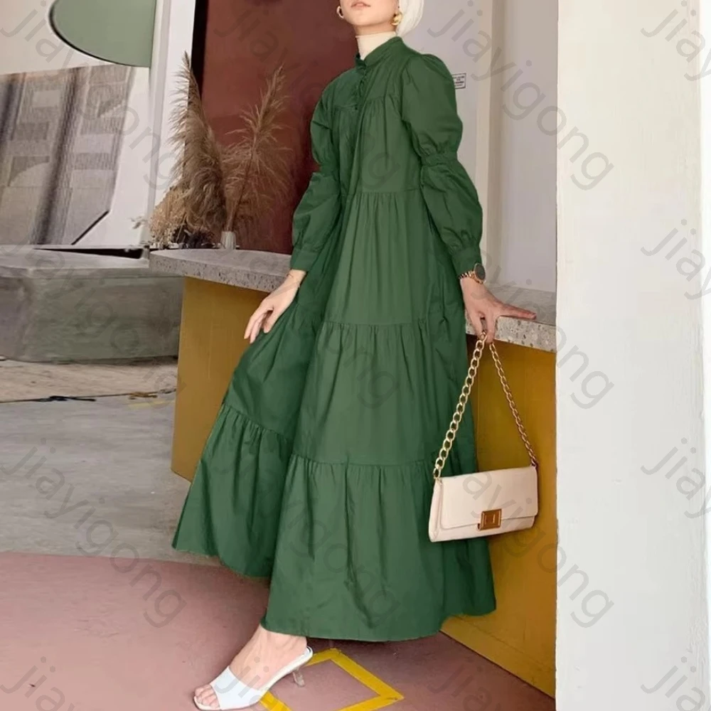 فساتين سهرة بأكمام طويلة وأزرار ذات طبقات فستان المشاهير الأنيق الرائع عالي الجودة للحفلات الراقصة للنساء حسب الطلب #3