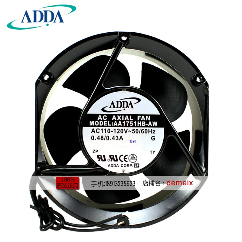 

NEW ADDA 17251 110-120V 0.48A/0.43A AA1751HB-AW cooling fan