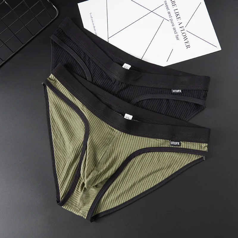 High Quality Men Sexy Underwear U Bulge Pouch Briefs Mens Mid Waist Breathable Soft Underpants Elastic Male Panties Cueca Hombre