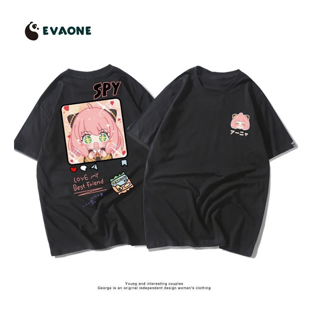 2024 Spy Family Casual Printing Children Manga Cotton Kids T Shirt Women Top Outdoor Men Daily Girls Cute Tee Anya Forger Japan