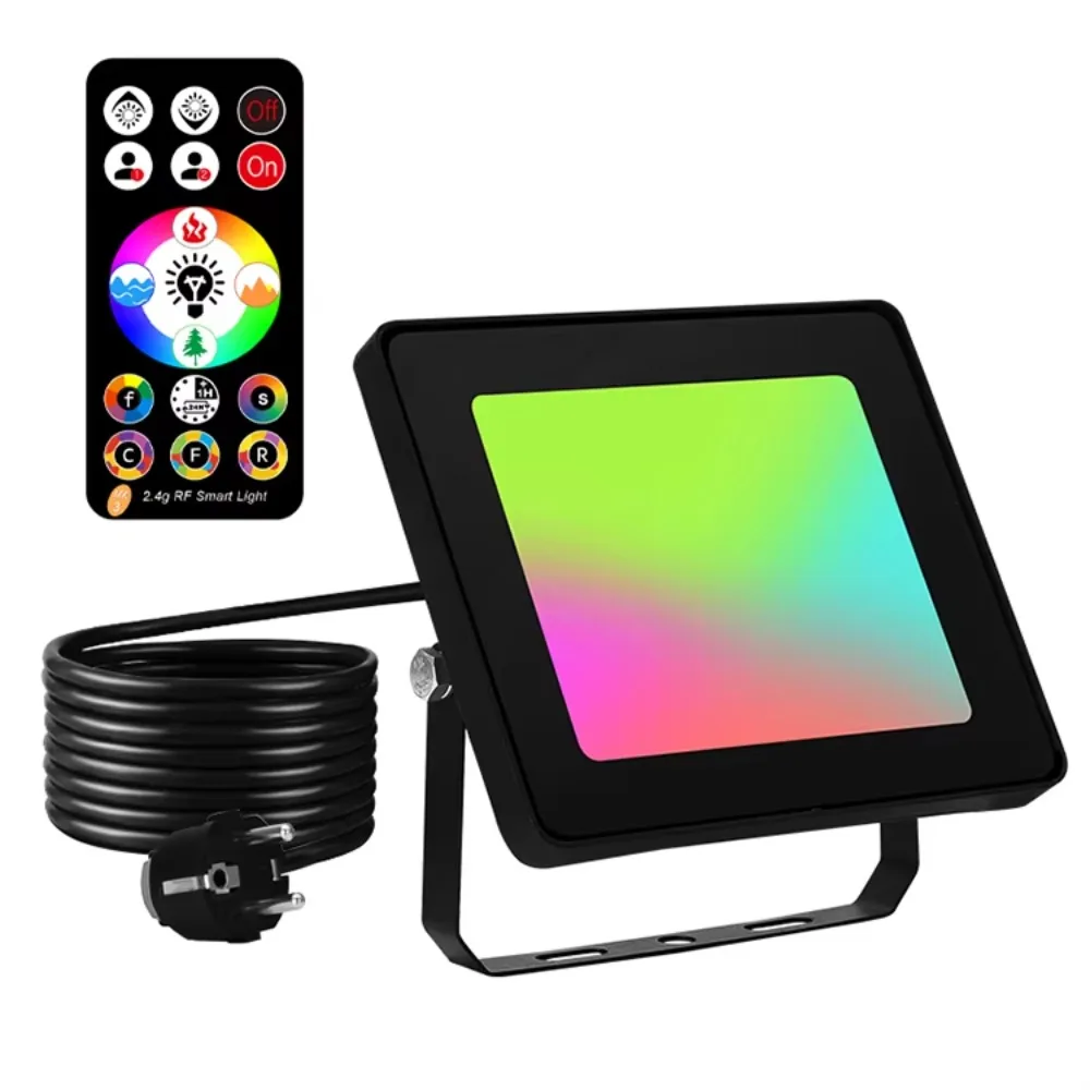 RGBCW smart floodlight with app and remote control RGBW, floodlight housing, outdoor floodlight led outdoor
