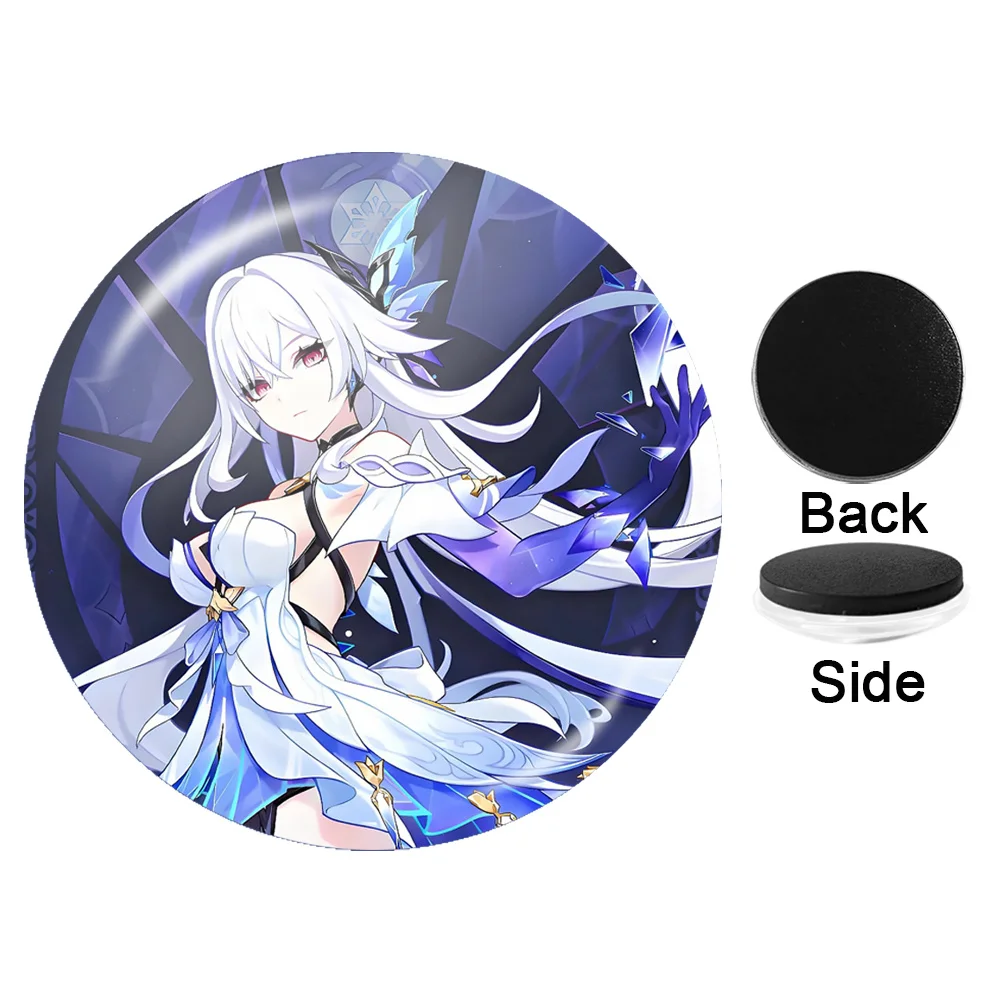 

Genshin Impact All Characters Of Natlan Mualani Kachina Kinich Xilonen Glass Refrigerator Magnets Game Peripherals Gift