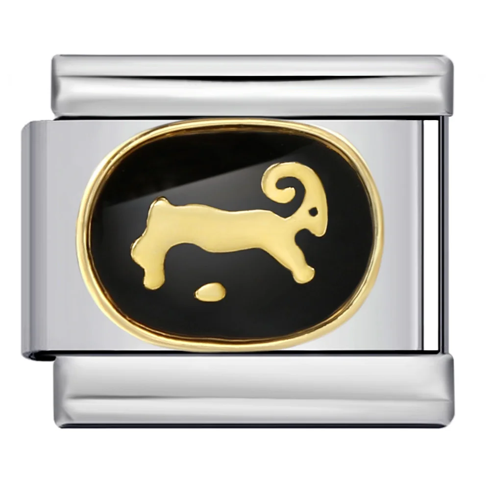 روابط سحر إيطالية عصرية جديدة على شكل 12 برجًا تناسب سوار من الفولاذ المقاوم للصدأ بعرض 9 ملم، مجوهرات يدوية الصنع هدية للنساء والرجال - 3