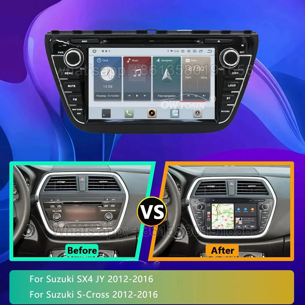 for Suzuki SX4 JY S-Cross 2012 2013 2014 2015 2016 GPS Carplay Radio Screen Autoradio Android Car Head Unit Multimedia Player