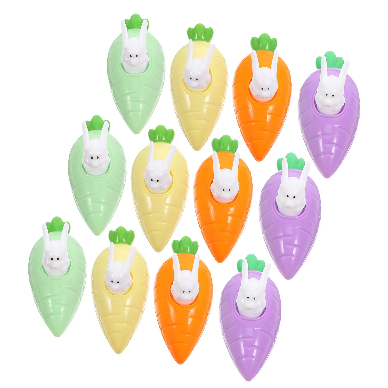 

Набор из 12 инерционных машинок в форме моркови, маленькие машинки на фрикционном приводе в форме пасхального кролика, наполнитель для пасхальных корзин
