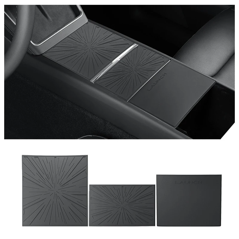 Silicone Anti-slip Center Console Pad For 2025 Model 3 Highland Model Y Juniper Dustproof Interior Mat Car Interior Accessories