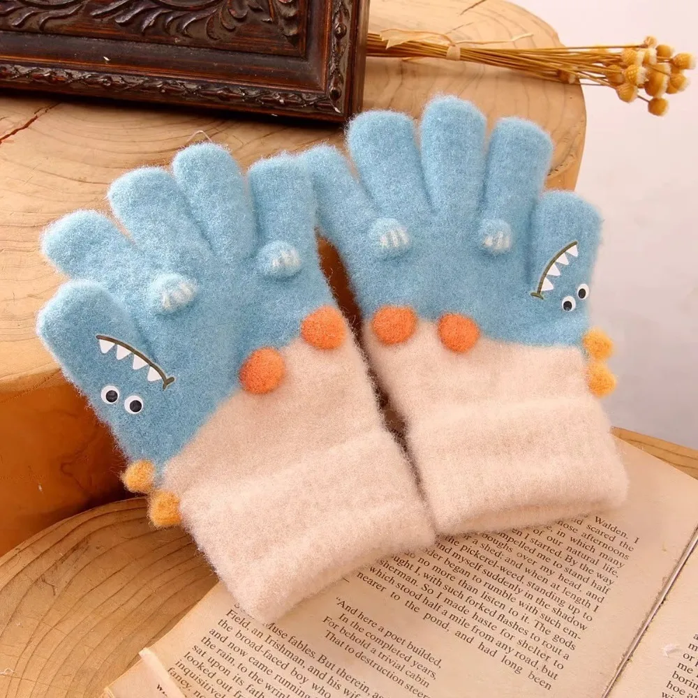 Thickened Winter Children's Gloves Children's Warm Tools Warm Boys and Girls Cold-proof Glove Five-finger Warm Full Cover Glove