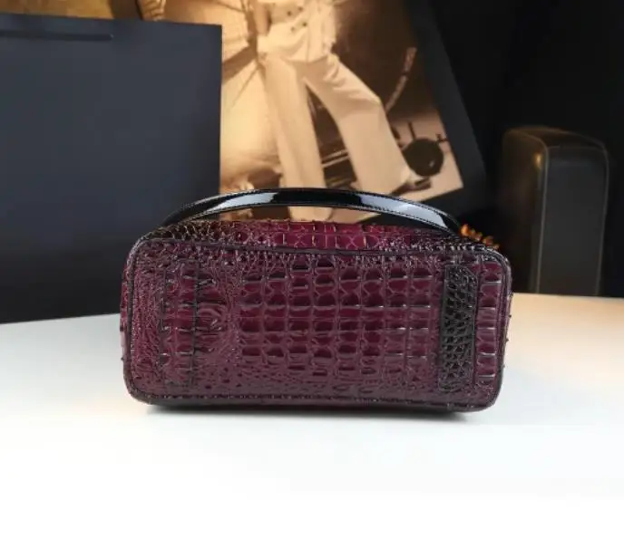 Torebki damskie z prawdziwej skóry nowa torba z grubej bawełny moda nadruk krokodyla torba wiadro Retro torby listonoszki Trend 2025 — zdjęcie 7