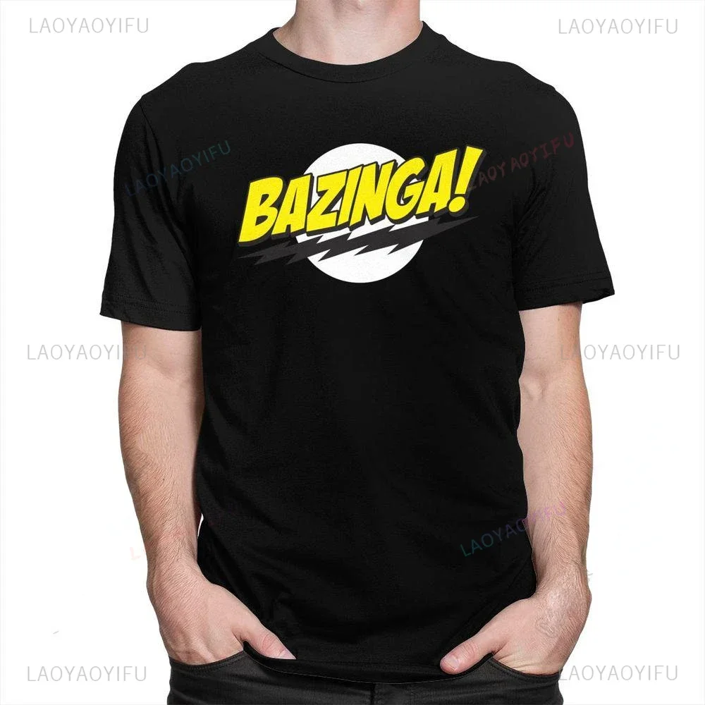 The Big Bang Theory Bazinga T Shirt Handsome Sheldon Cooper Geek Merch Gift men clothing