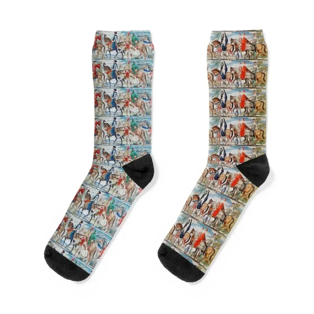 

The Canterbury Tales Character Banner / Mural Socks sports stockings japanese fashion Crossfit funny sock Socks Women's Men's