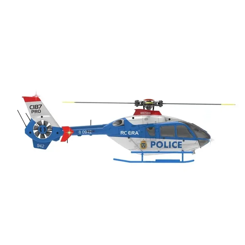 C123 6CH RC Helicopter EC135 Double Brushless Direct Drive Single Paddle Aileron Free Helicopter model 3D Optical Flow Toys view 5