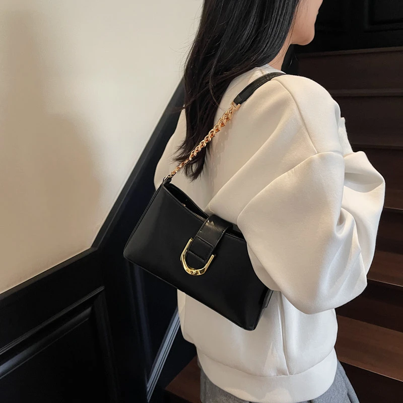 

High-End Vintage Letter Logo Diaper Bags For Ladies Parisian Trendy Messenger Bag Simple Crossbody Bag Luxury Brand Fashionable