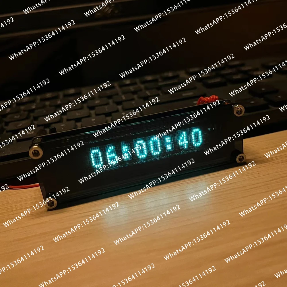 VFD Glow Fluorescent Clock Cyberpunk Wind Gaming Atmosphere Room Desktop Decoration Accessories