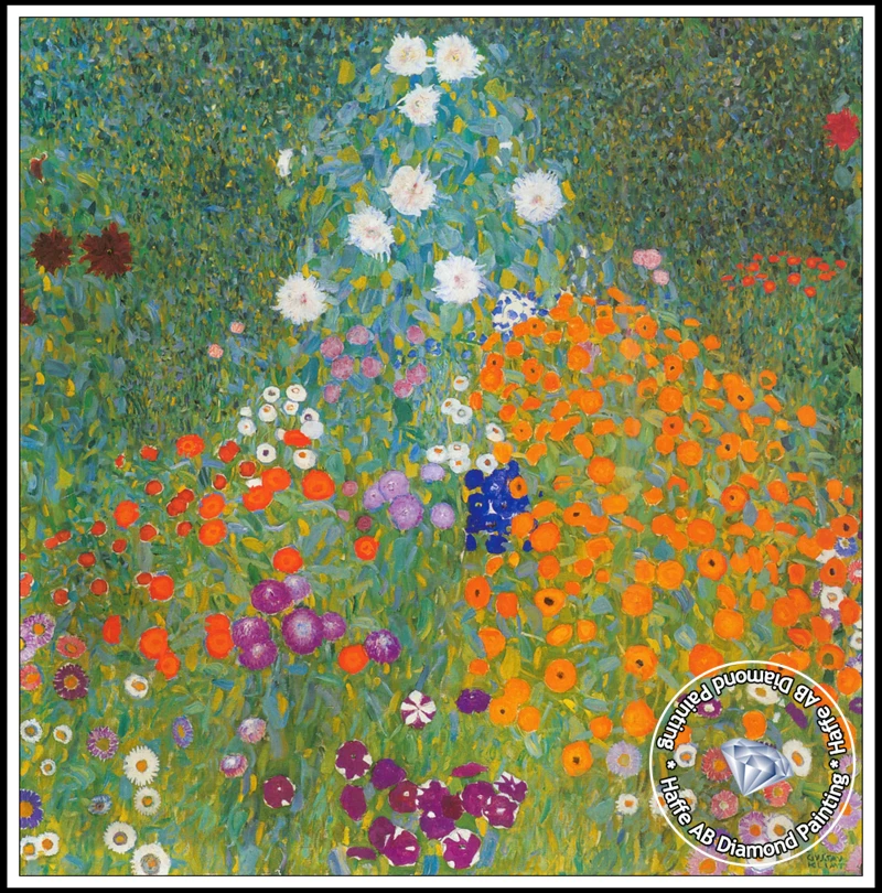 Gustav Klimt Bauerngarten Landscape AB Diamond Painting Kits Fruit Trees And Sunflower Famous Art Cross Stitch Embroidery Decor