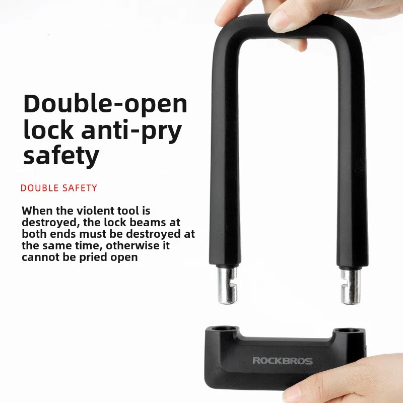

Bicycle Lock Silicone U-Shaped Anti-Hydraulic Shear Anti-Theft Locks Motorbike Electric Car U-Shaped Bicycle Locks