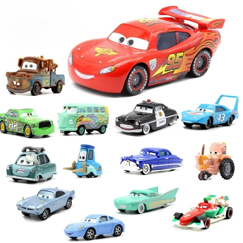Autos Disney Pee Autos Lightning Mcqueen Mater Jackson Storm King Mater 1:55 Metalllegierung Auto Spielzeug Modell Spielzeug Kinder Geschenk