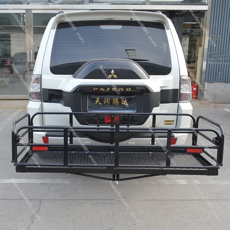 High Quality Trailer hitch mount cargo carrier rear folding luggage basket rack car truck box  For Universal