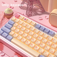 Marshmallow XDA PBT keycaps For Mechanical Keyboard Spanish French Korean Brazilian Japanese Russian keycap ISO Enter DIY GK61