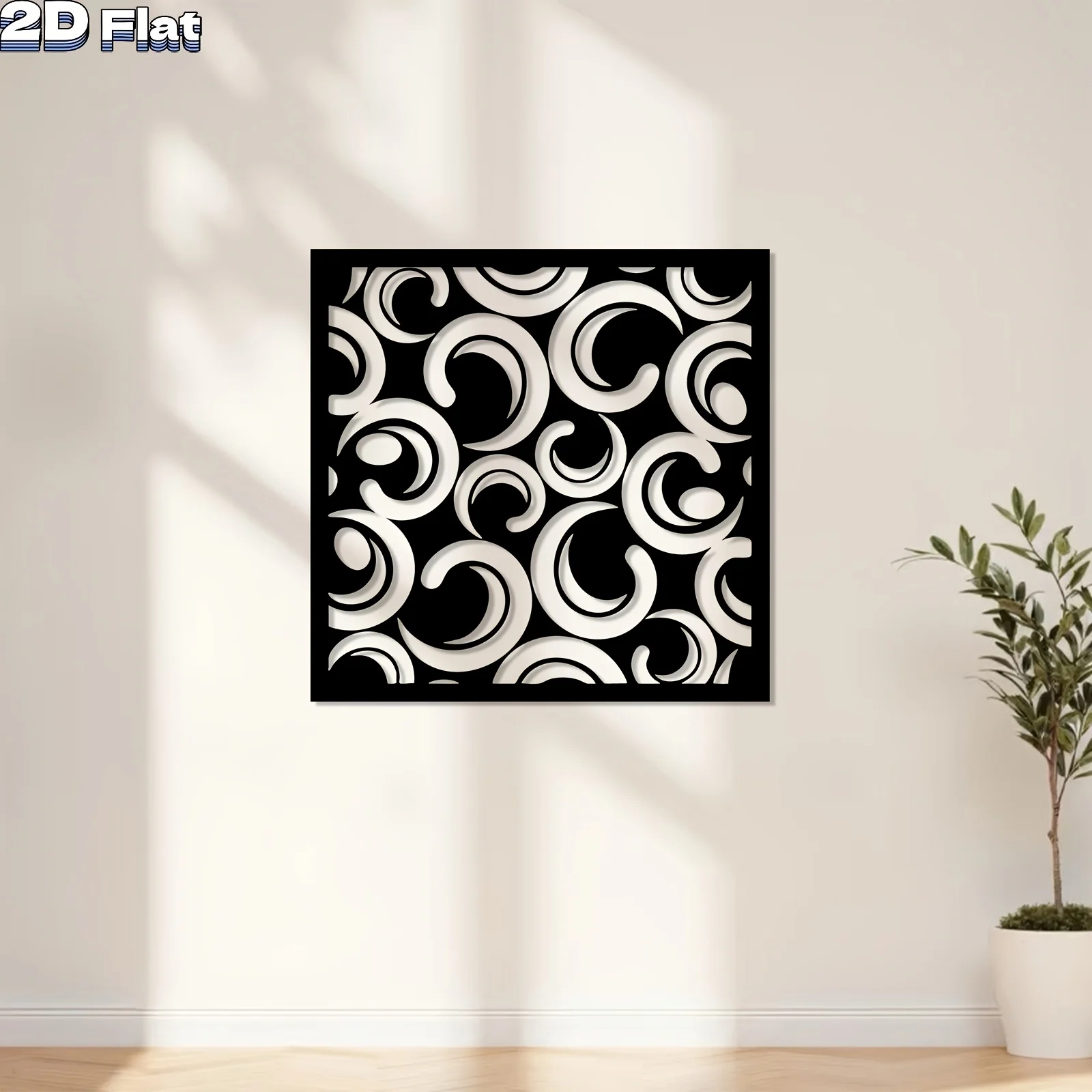 1pc Modern Abstract Swirl Metal Wall Art, Powder-coated Iron Decor for Living Room & Garden Fence, Elegant All-Holiday Gift