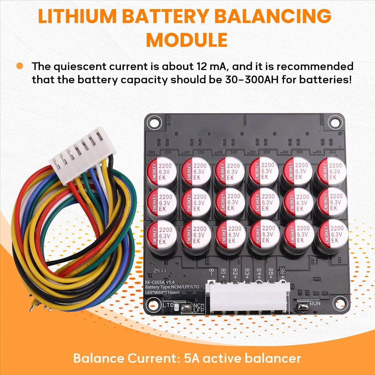 DT209 Newest 6S Active Equalizer Balancer Lifepo4 / Lipo/ LTO Battery Equalization Capacitor Board