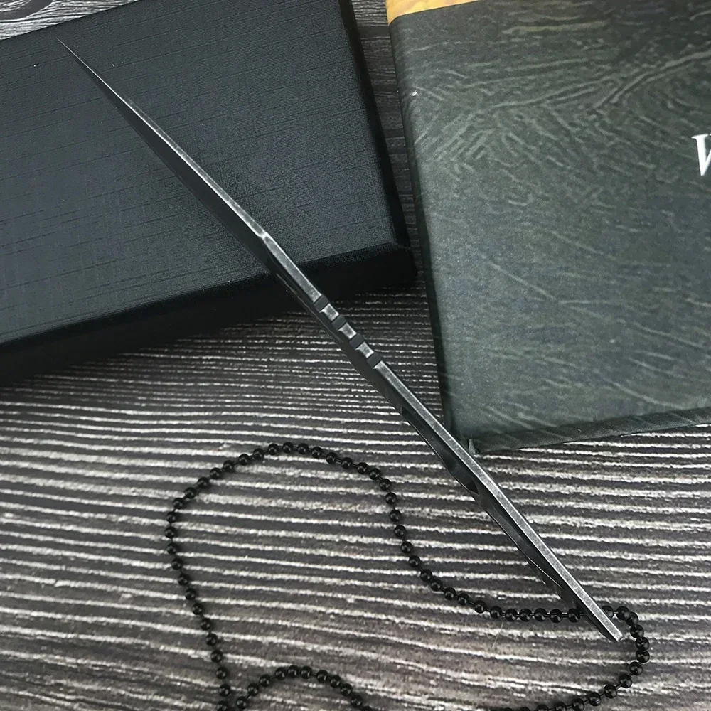 Przenośny nóż EDC z małym kieszonkowym ostrzem ze stali 440C polowanie taktyczne narzędzie obronne Outdoor Camping nóż na szyję osłona Kydex