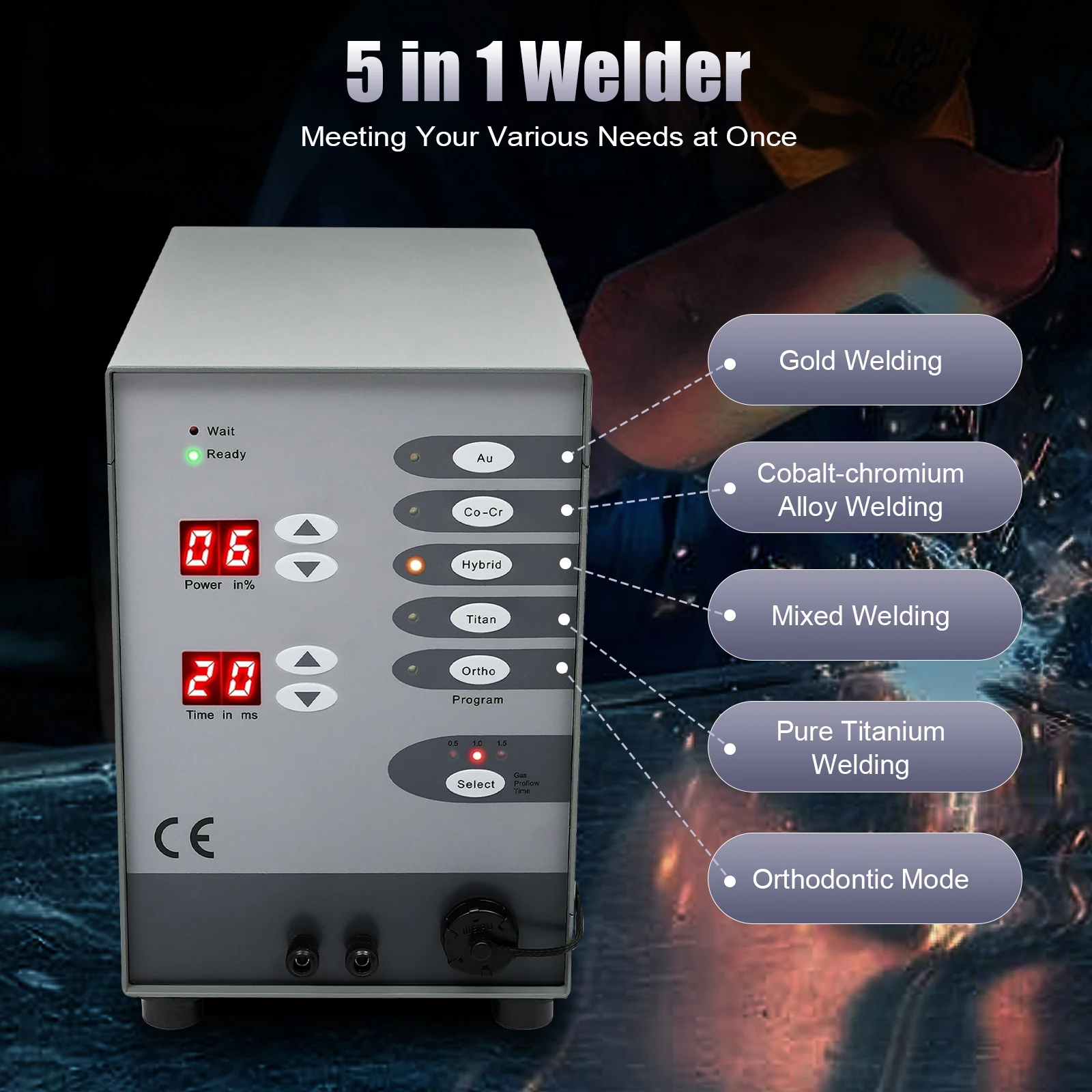 

110 V Welding Machine, 100 W Automatic Spot Welding Machine, Spot Welding Machine Tool for Home DIY, Jewelry, Dental Welding