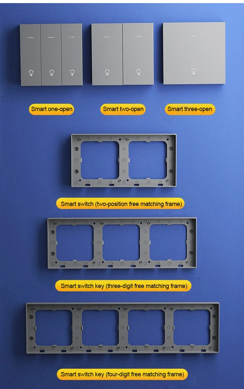 2025 الذهبي الأمن تويا واي فاي زيجبي 1/2/3/4/6 عصابة الذكية ضوء الجدار مفاتيح مع مفتاح المادية أليكسا جوجل مساعد
