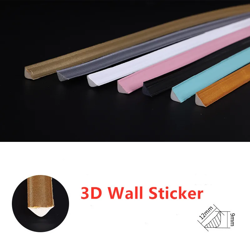 Home Decoration Self-Adhesive PVC Wall Gap Strip Interior Corner Decorative Line Ceiling Baseboard Concave Antifouling Strip