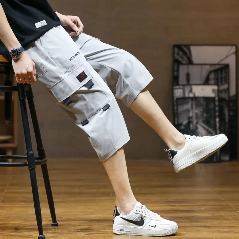Men's Workwear Knee-Length Shorts Casual Loose Thin Style Outdoor Wear Summer 2024 Straight Leg Seven-Foot Pants