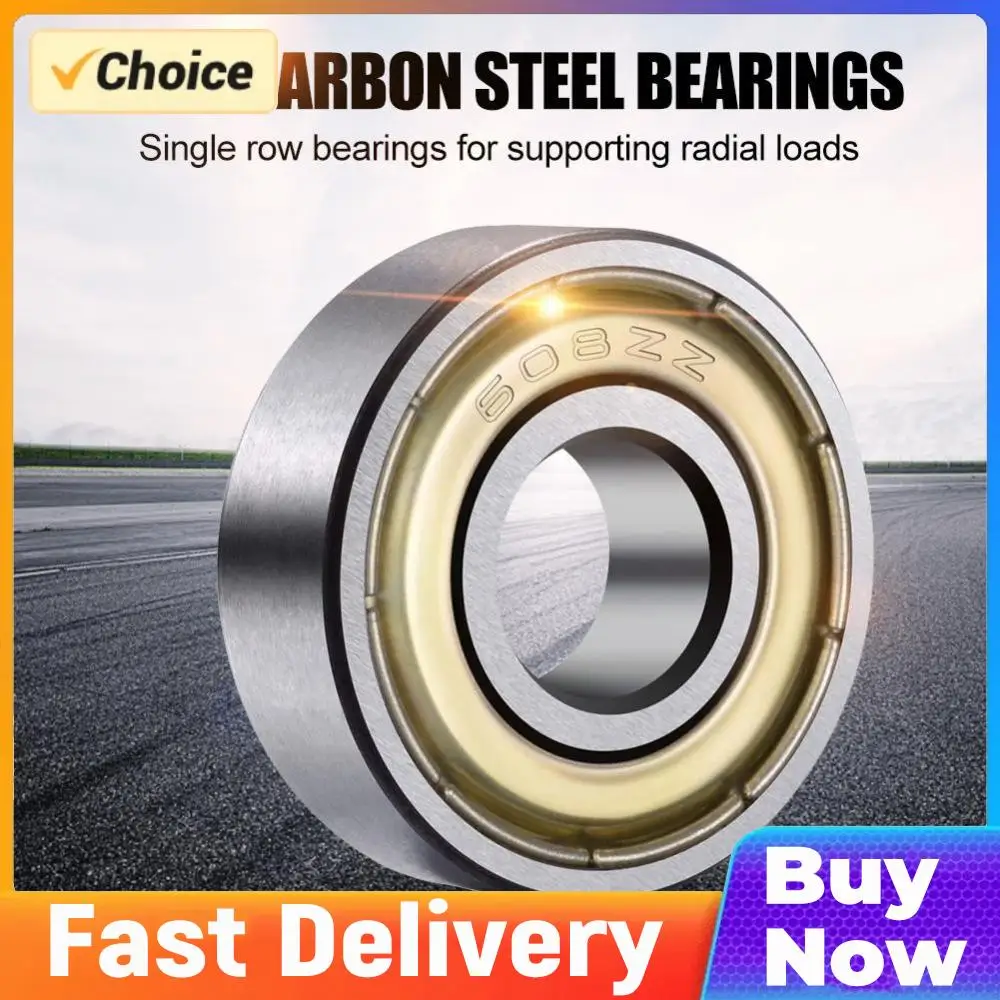 

10Pcs 608ZZ Deep Groove Ball Bearing Double Shield Skateboard Ball Bearings Single Row for Skateboards Inline Skates Scooters