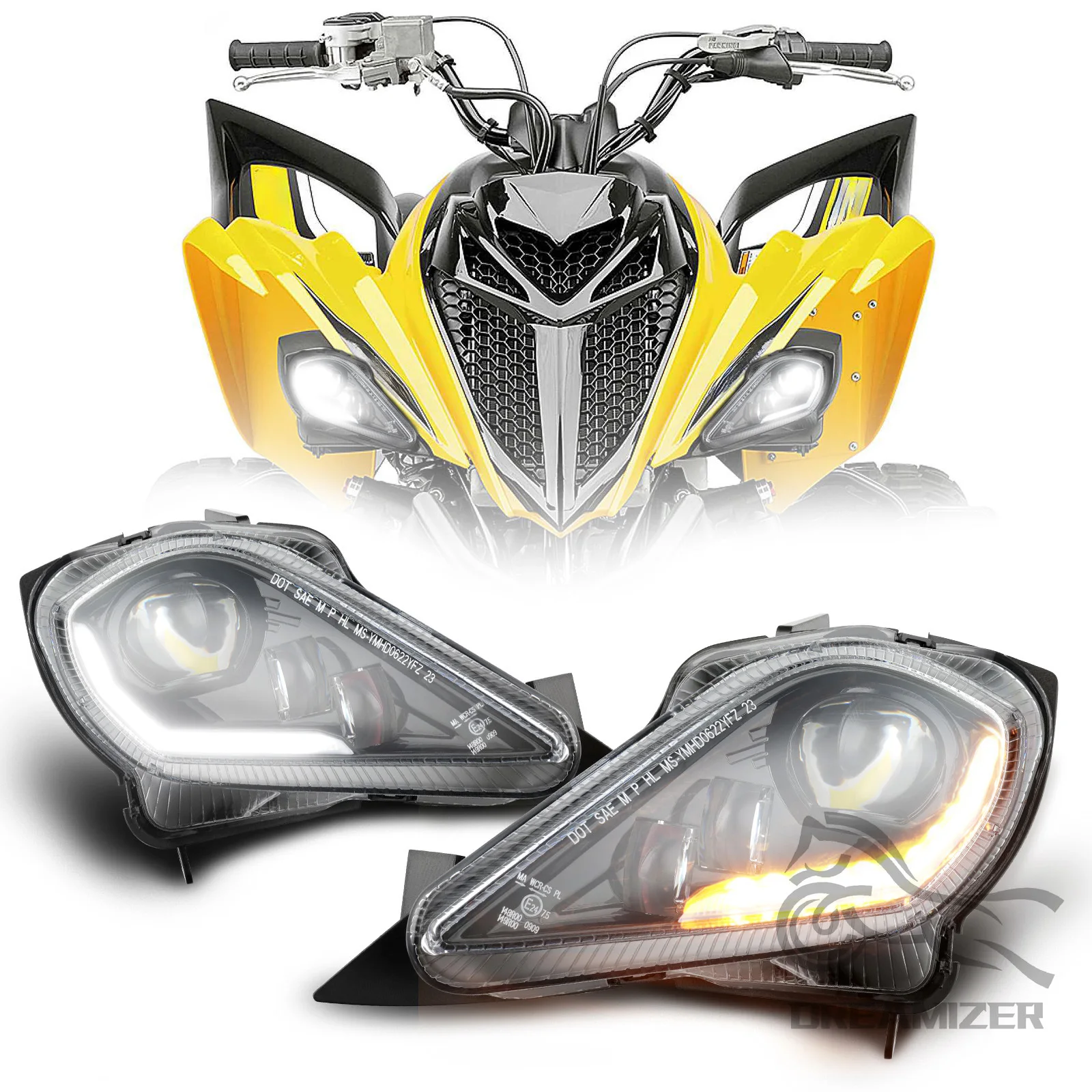 

Фара указателя поворота ATV DRL для Yamaha Raptor 700R700 YFZ450 YFZ450R YFZ450X Wolverine 450 350 Raptor 250 350 2006-2025
