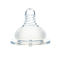 BPA Free Baby Silicone Wide Mouth Teat Soft Natural Flow Nipples Spiral Teat Nipple Circle Hole Cross Hole Baby Bottles S/M/LXL