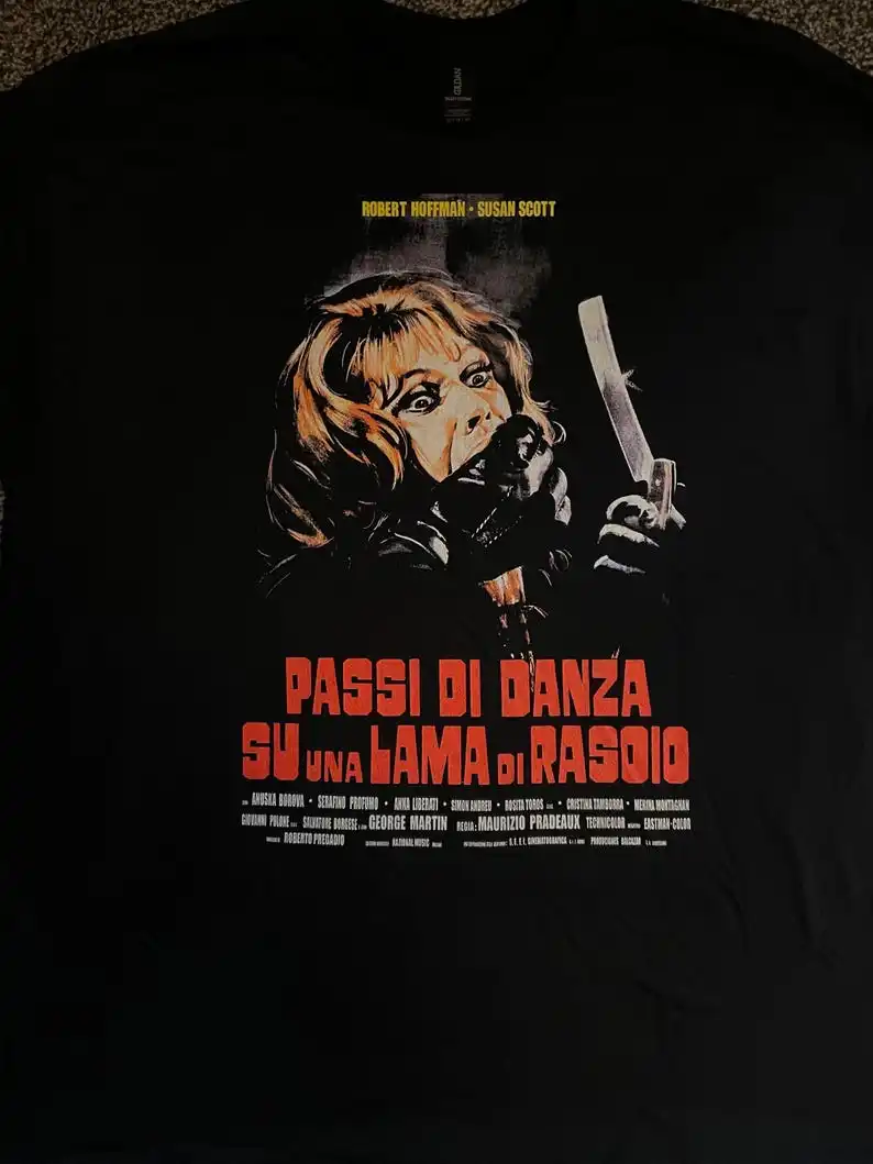 Death Carries a Cane - T shirt - Various Sizes - Giallo Italian Horror Movie