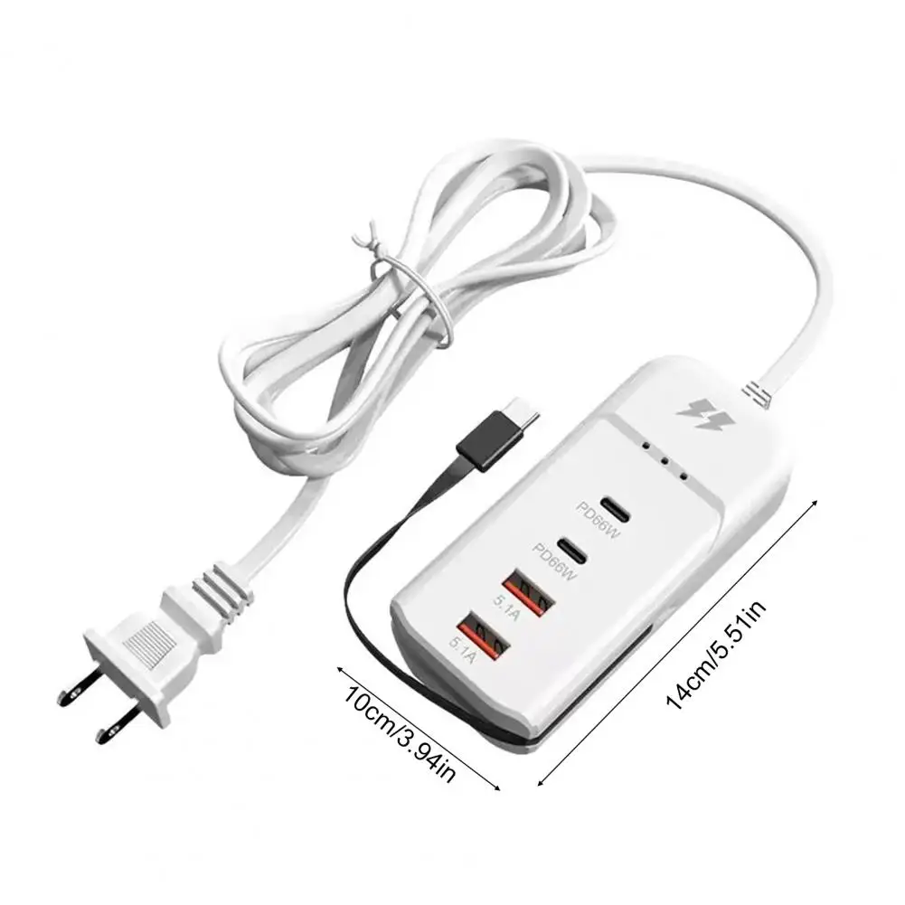 

Portable Charger Lightweight Charging Socket 4pcs Multi-port Usb Wall Charger Set Pd Fast Charging Power Adapter with Type-c