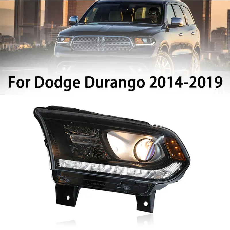 Car Head Lamp for Dodge Durango 2014-2020 headlamp Led Daytime Running Light DRL Low High Beam Projector Lens Car Accessories