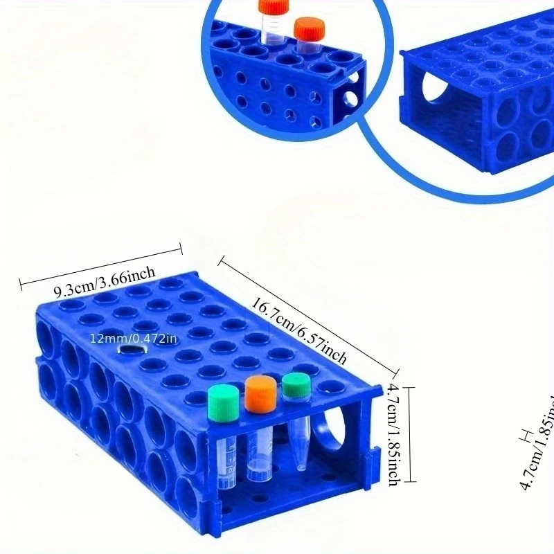 1Pc Plastic Multifunctional Centrifuge Tube Rack For Freezing Test Tubes, Designed To Be Accessible From All Four Sides