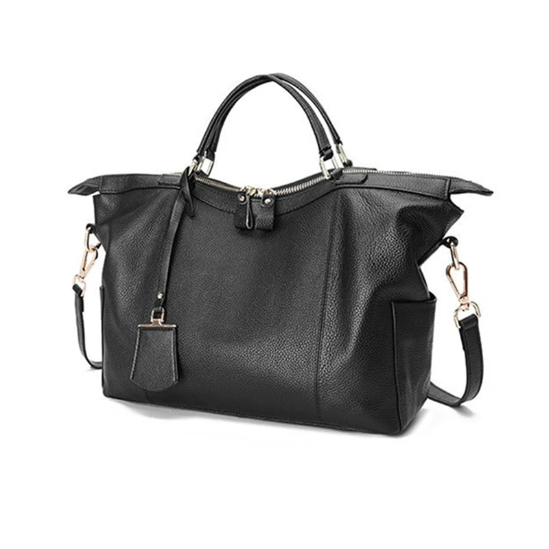 

Nesitu High Quality A4 Black Red Brown Blue Grey Purple Genuine Leather Women Handbags Lady Shoulder Messenger Bag M8073