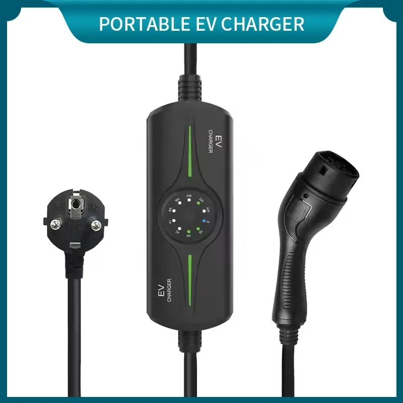 EVONIC AC EV Charger European Standard Type 2 3.5KW 7KW 16A 32A 200V-250V Portable New Energy Vehicles Charger with 5m Cable