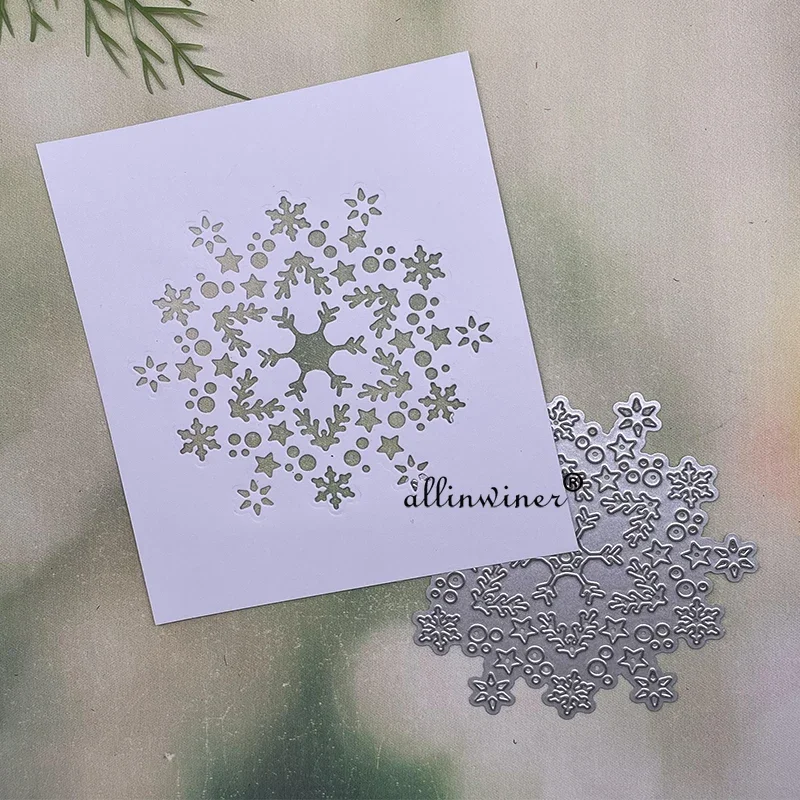

Snowflake background Metal Cutting Dies Stencils Die Cut for DIY Scrapbooking Album Paper Card Embossing