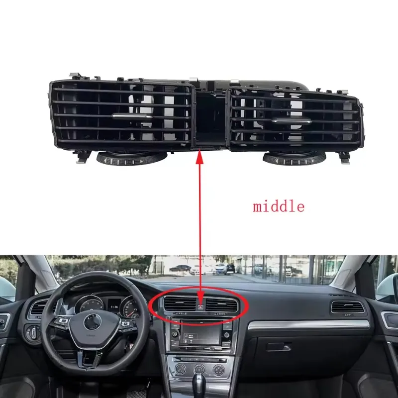 For VW GOLF7 GOLF 7.5 GOLF MK7 Car Central Console Air Conditioning Outlet Grille Air Conditioning Vents 5GG819728R