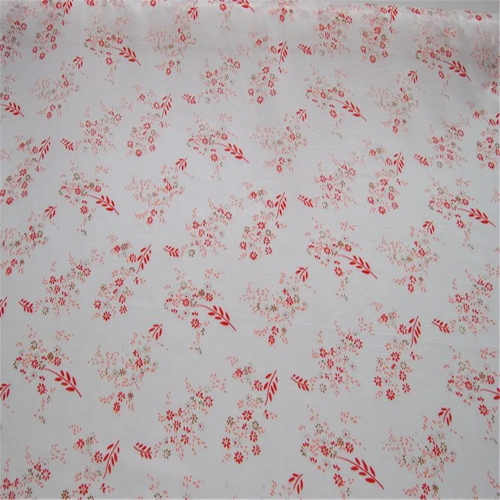 30/70 Hot Selling Soft Great Flower Printed Silk Blend Cotton Fabric for Charming Girl Cute Skirt 2022