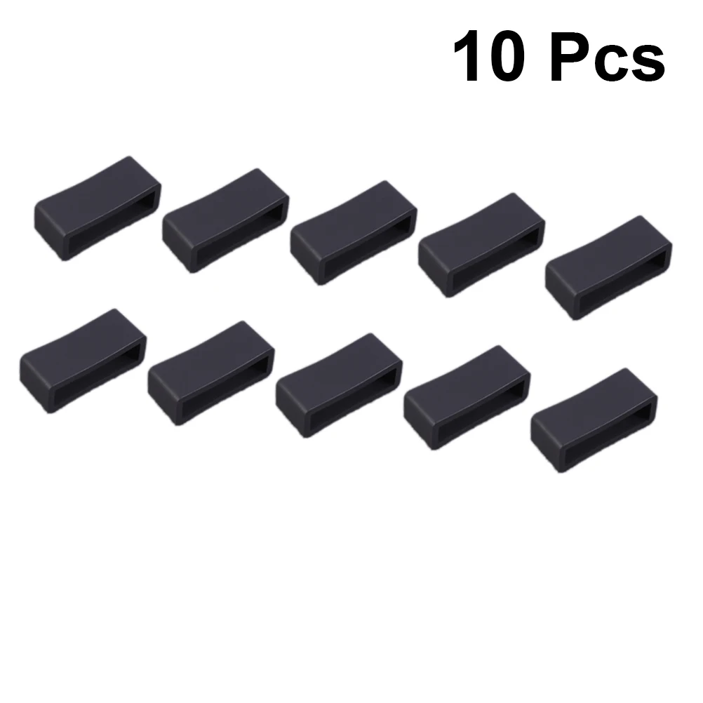 

10pcs High Quality Silicone Watch Band Loop Rings Durable Soft Strap Holder Replacements For Most Watches Accessories