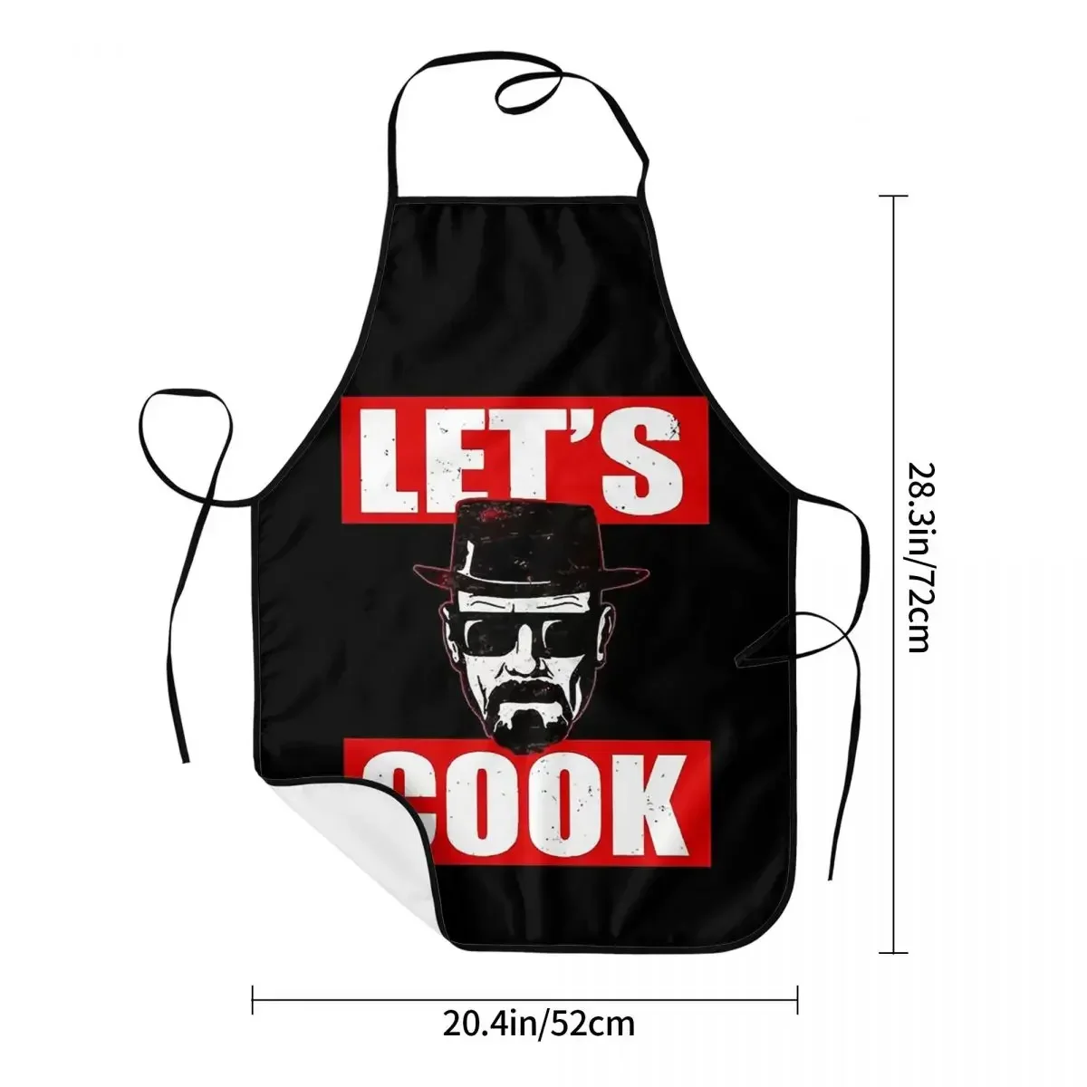 Let's Cook Bad-Heisenberg Aprons Chef Cooking Baking Tablier Sleeveless Bib Kitchen Cleaning Pinafore for Women Men Gardening