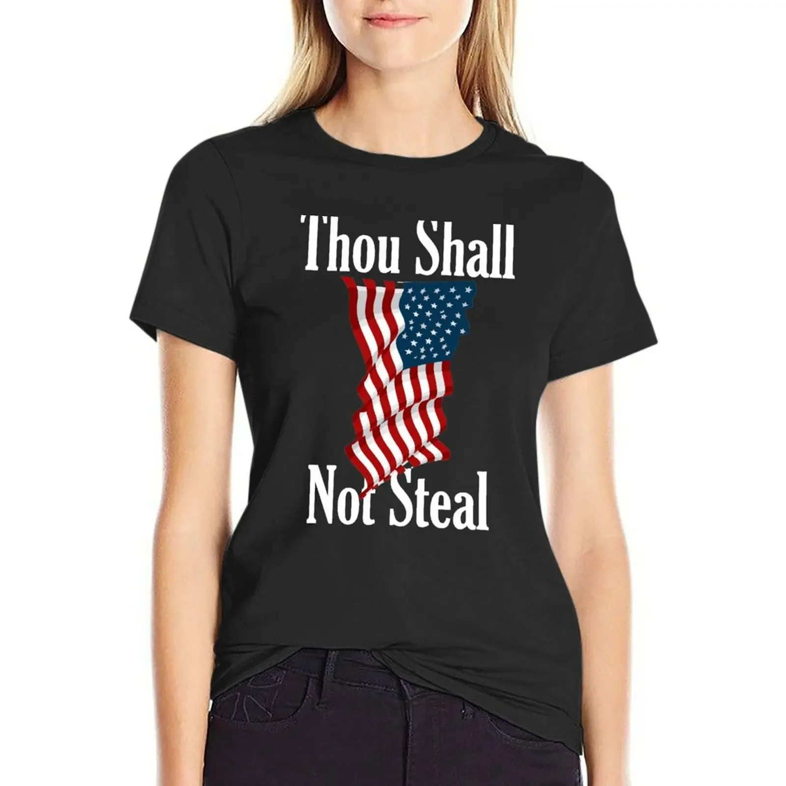 

Thou shall not steal T-Shirt heavyweights tees customs black t shirts for Women