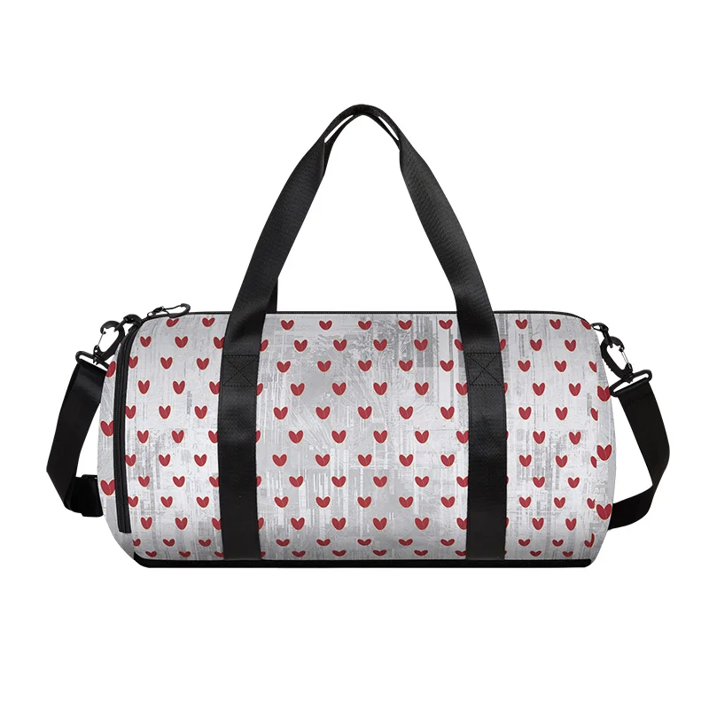 Saco de natação floral de treinamento de viagem, Separação seca e úmida, Shoe Bin independente, Sports Fitness Bag, National Tide Simple Love, Esportes