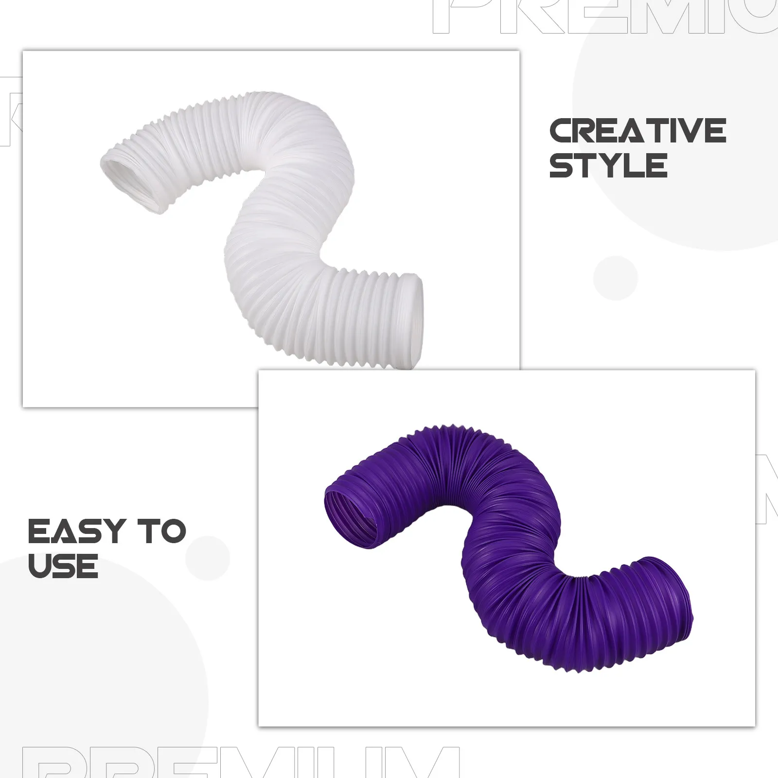 2Pcs Expandable Pet Tunnel Plastic Habitat Tube Collapsible Interactive Small Animal Cage Tunnel Hideout Rabbit Hamster Gerbil