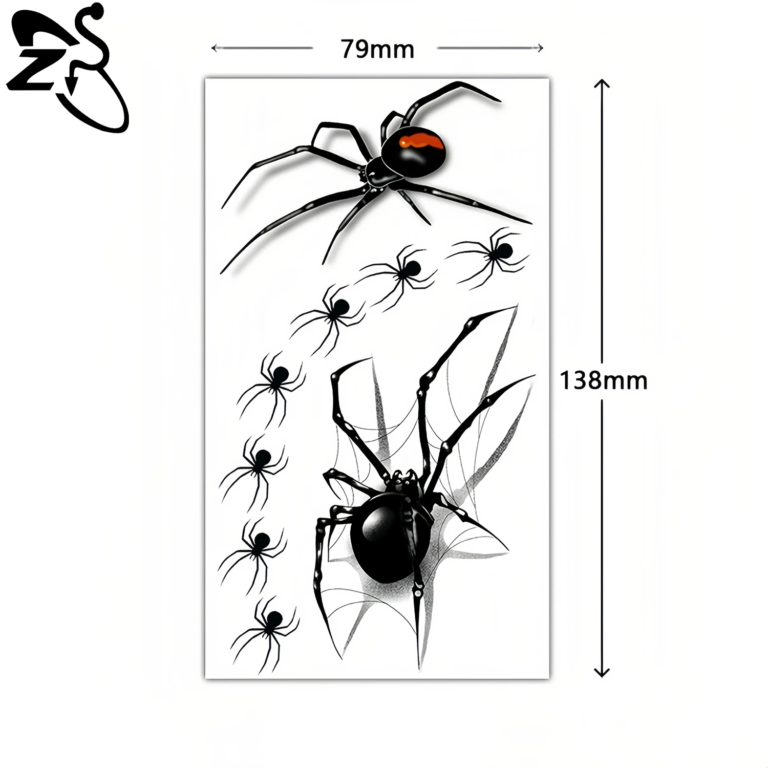ZS 1 PC Tato Temporer Lucu Anak-anak Unisex Dekorasi Wajah Riasan Laba-laba Labu Hantu DIY Stiker Wajah Tubuh Hadiah Halloween