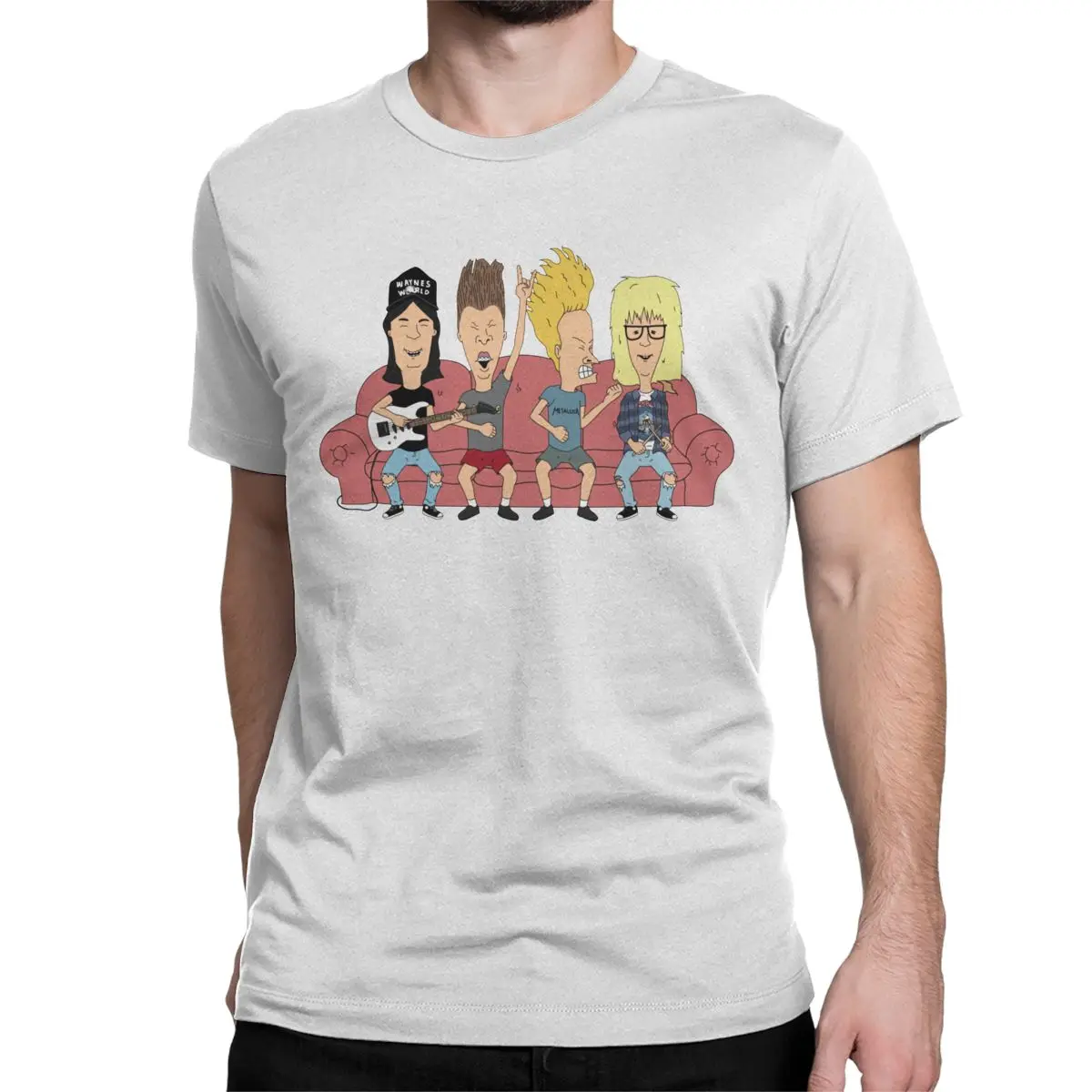 Party On Butthead for Men Women T Shirts Beavis and Butthead 90s Music Cartoon BB Tees Crew Neck T-Shirt Cotton 6XL Clothing