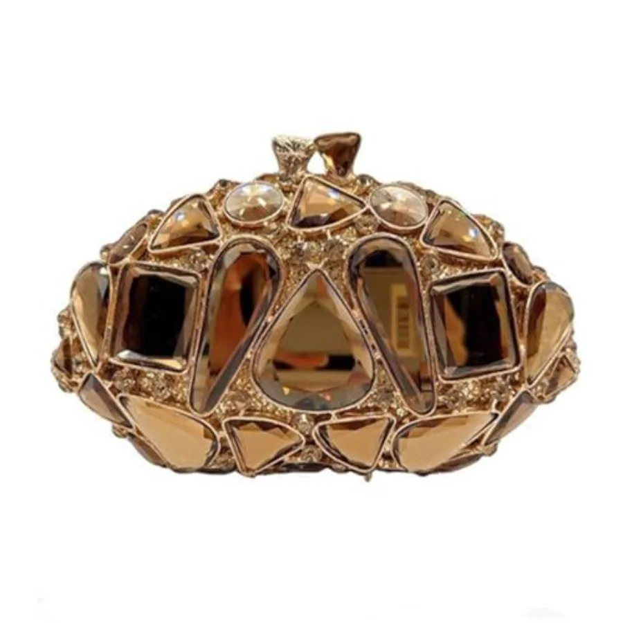 

Evening clutch for party and wedding: crystal-embellished rhinestone bag in luxury stone texture, silver tone, lightweight yet