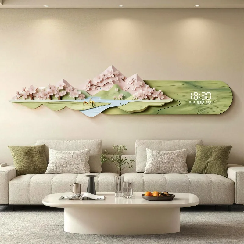 wall hanging decorative painting creative large interior Led wall clock digital aesthetic decoração para casa home furniture